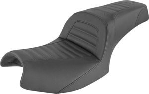 Slim Pleated Tuck and Roll 2-Up Seat Black Gel - For 20-24 Indian Challenger