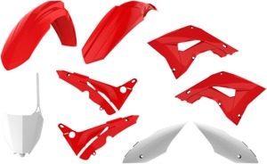 Red & White Restyle Body Kit - Update to 2019 CRF Style - For 02-07 Honda CR125R & CR250R