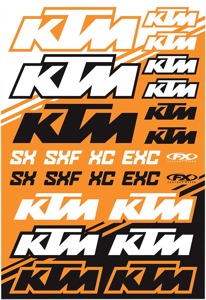 Universal Graphic Kits - Ktm Sx Sticker Sheet