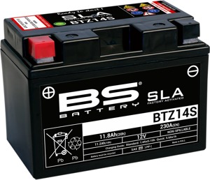 SLA Factory Activated AGM Maintenance Free Battery - Replaces YTZ14S