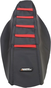 Black/Red Ribbed Seat Cover - For 13-17 Honda CRF250R CRF450R