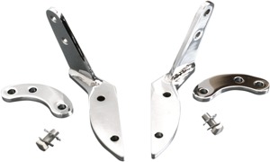 Adjustable Bolt-On Highway Bar Footpeg Mounts - Chrome - Spyder RT RTS