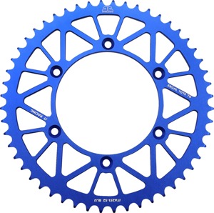 Blue Aluminum Rear Sprocket - 52 Teeth 520 Pitch