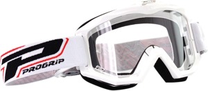 3201 Black / White Raceline Goggles - Clear Lens