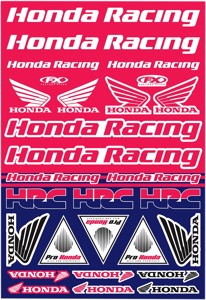 Universal Graphic Kits - Hon Racing Sticker Sheet