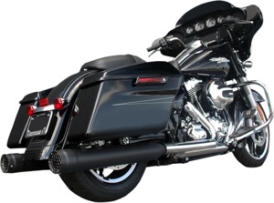 GP Black Dual Slip On Exhaust - For 17-21 Harley Touring