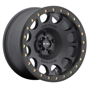 MR105 Beadlock 17x9 -38mm Offset 6x5.5 108mm CB Matte Black w/BH-H24125 Wheel