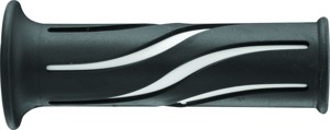 BikeMaster 7/8in Wave Grips - Black/White
