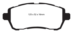 Greenstuff Front Brake Pads - For 10+ Ford Fiesta 1.6 (FOR NON-ST/NON-TURBO)