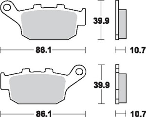 Sintered Brake Pads - 614Ls Sint Brake Pads Sbs