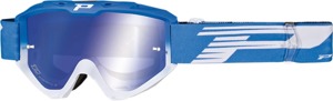 3450 Light Blue / White Riot OTG Goggles - Dual Mirrored Lens