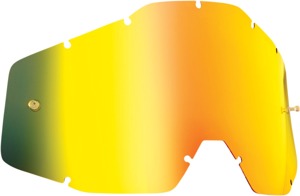 FMF PowerBomb/PowerCore Goggle Lens - Smoke/Gold Mirror - Replacement lens for PowerBomb/PowerCore goggles