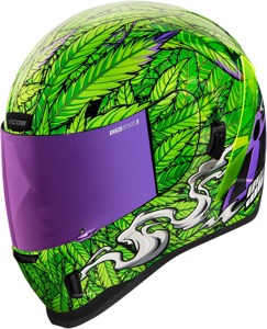 ICON Airform Ritemind Glow Helmet XL Green - Full-face helmet with glow-in-the-dark graphics