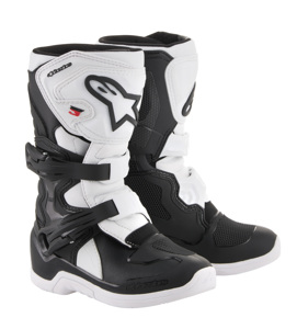 Tech 3S Youth MX Boots Black/White Size Y12