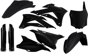 Full Plastic Kit - Black - For 14-21 Kawasaki KX85 KX100