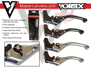 V3 2.0 Black Shorty Clutch Lever - For 15-19 Yamaha YZF-R3