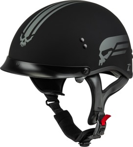 GMAX HH-65 Retribution Helmet Matte Black/Silver Medium - Medium size helmet by GMAX