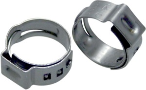 Stepless Hose Clamps For 12.0-14.5mm (0.47-0.57") OD Hoses - 10 Pack