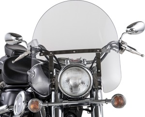 Classic Oversized Windshield 17" Clear w/Chrome Hardware