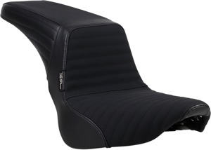 Kickflip Pleated Gripp Tape Vinyl 2-Up Seat - Black - For 18-20 FLDE FLHC