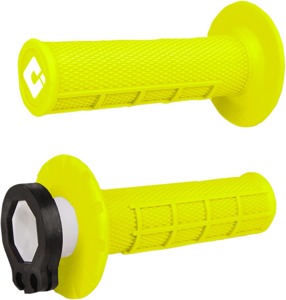 MX V2 Lock On MX Grips System - Half Waffle, Fluorescent Yellow