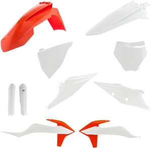 Full Plastic Kit - White/Orange Original 2021 - Fits Many 19-22 KTM 125-450