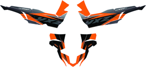 Graphic Kit Orange/Black - For Yamaha YXZ1000