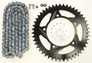 V3 Chain & Sprocket Kit Black RX Chain 520 15/47 Hardcoat Aluminum - For 01-03 Suzuki GSX-R600