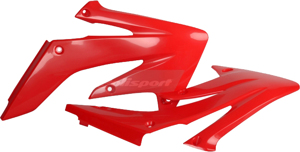 Radiator Shrouds - Original Red - For 04-09 Honda CRF250R