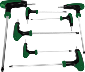 Performance Tool 7 PC T-Handle Star Set - 7-piece T-handle star key set