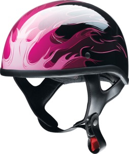 Z1R CC Beanie Hellfire Helmet Gloss Pink 3XL - Half face helmet with Hellfire graphic