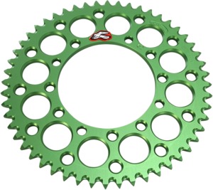 420 52T Rear Sprocket Green - For Kawasaki KX100 KX80 KX85