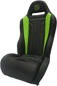 Performance Double T Solo Seat Black/Green - For Kawasaki KRX1000 & KRX4