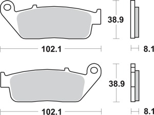 Sintered Brake Pads - 627Hs Sint Brake Pads Sbs