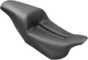 Kraus Motor Pro Series 2-Up Seat - Black - For Harley FLH FLT