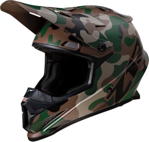 Rise Camouflage Full Face Offroad Helmet Brown Small