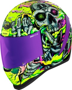 ICON Airform Hippy Dippy Helmet Purple - Small - Full-face helmet with glow graphics