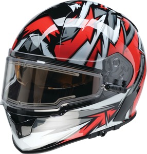 Z1R Warrant Neuron Snow Electric Helmet - Small, Red - Heated electric shield snow helmet