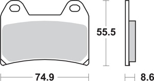 Front Ceramic Brake Pads - 706Hf Ceramic Brake Pads Sbs