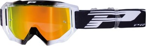 3200 White / Black Venom OTG Goggles - Orange Dual Mirrored Lens