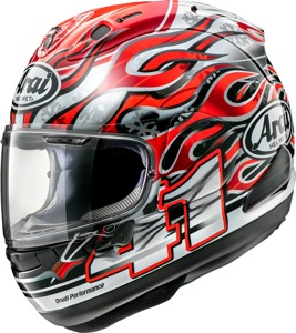 Arai Corsair-X Haga GP Helmet - Large, Red - Premium full-face helmet with Haga GP graphic