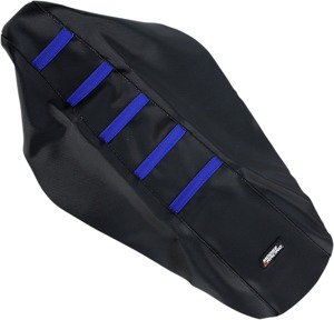 Black/Blue Ribbed Seat Cover - For 02-20 Yamaha YZ125 YZ250