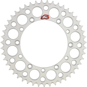 Rear Sprocket Grooved - Silver 520-47 Teeth - For 87-89 Kawasaki KX250 2-Stroke/ 87-04 KX500