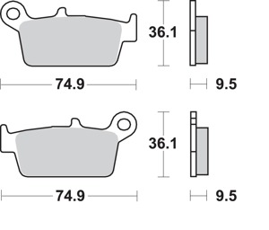 Sintered Brake Pads - 604Si Race Brake Pads Sbs