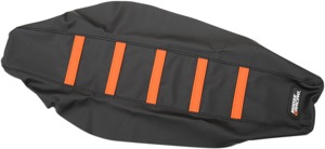 Black/Orange Ribbed Seat Cover - For 18-20 KTM 85 SX