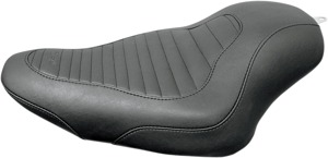 Tripper Ribbed Synthetic Leather Solo Seat - Black - For 04-20 Harley XL XR