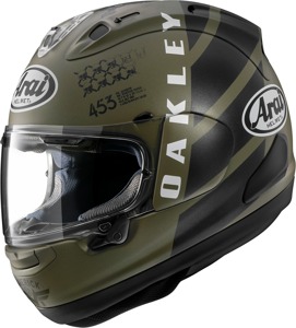 Arai Corsair-X MVK Oakley Helmet XS Matte Black/Green - Full face helmet, matte black/green, XS