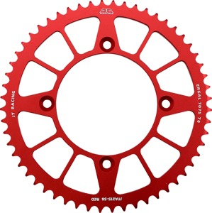 Red Aluminum Rear Sprocket - 56 Teeth 420 Pitch