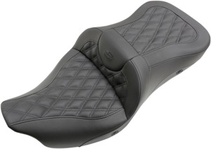 Heated Road Sofa Lattice Stitched 2-Up Seat Gel - For FLHTCUTG