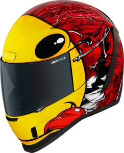 ICON Airform Brozak MIPS Helmet - M Red/Yellow - Full-face helmet with MIPS protection